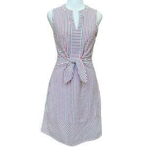 Vineyard Vines Mini Shirt Dress Seersucker Red White Blue